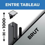 KIT GARDE-CORPS BALCON A LA FRANçAISE - Hauteur 1000 mm - Aluminium BRUT - Verre hors fourniture