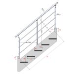 KIT RENOVATION 3 POTEAUX - Supports Borgnes - 3 barres Ø12 mm