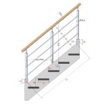 KIT RENOVATION 3 POTEAUX - Supports Borgnes - 3 barres Ø12 mm