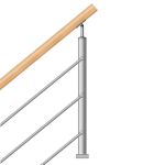 KIT RENOVATION 3 POTEAUX - Supports Borgnes - 3 barres Ø12 mm