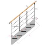 KIT RENOVATION 4 POTEAUX - Supports Borgnes - 3 barres Ø12 mm