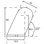 PAIRE DE POIGNEE DE PORTE BATTANTE OPTIMA - INOX 316 POLI