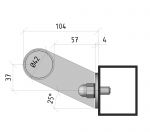 Poignée bâton maréchal à pattes simple face - INOX 304 brossé