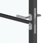 Porte battante H 2040 x L 730 mm - 3 verres horizontaux + béquille