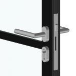 Porte battante H 2040 x L 730 mm - 3 verres horizontaux + béquille