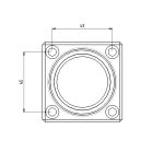 Poteau - H 970 mm + cache embase 64x64 mm